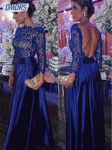 Vestidos de fiesta Vintage Blue Night Lace Appliques Mother of the Dress for Bride Elegant A-Line Bridal Vestido de Novia