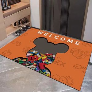 Tapis de sol sur mesure Tapis tendance Tapis de dessin animé Tapis de porte Imperméable et résistant à la saleté Non lavable Essuyable