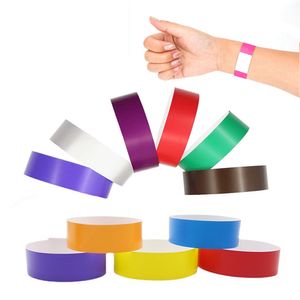 Party Favor 1000pcs Pulsera de papel Plástico sintético para pulseras Tyvek Patrón de impresión de pulsera adhesiva 230603