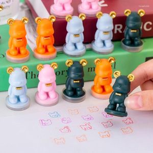 Party Favor 12 pièces mignon rond dessin animé enfants Puzzle ours timbre maternelle enseignant récompense jouets enfants cadeaux d'anniversaire