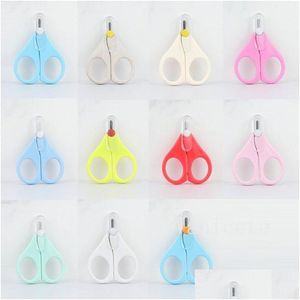 Party Favor Baby Handwork-Scissors Babys Short Mouth Nail-Scissors Kids Nails Clippers Safety Care Round Head Scissors T9I002072 Dro Dho9Y