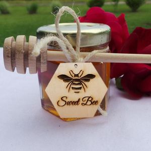 Party Favor Custom Signed To Bee Acrylique Étiquettes en bois Découpées au laser Étiquette cadeau personnalisée Miroir Bois Accrocher