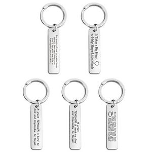 Party Favor Dhl Stock Personnalize Cross Keychain Gravé Love Course Cadeau pour les couples Couples Boyfriends Clé Rings FY5620 P1017