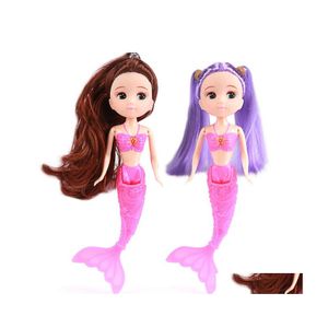 Party Favor Doll 18Cm Niños Inteligencia educativa Family Crossing Dolly Creative Small Mermaid Princess Model Toys Factory Dir Dhpky