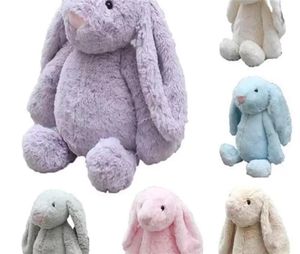 PARTINE faveur Pâques Rabbit Soft Stembed Animal Doll Toys 30cm 40cm Cartoon Simulator Bunny Ear en peluche pour enfants Birthday Girlfrie8228770