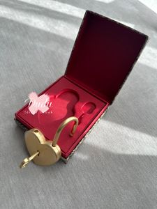 Favor de fiesta Candado de corazón con llave Decoración colgante de moda para bolso Caja de embalaje de regalo creativo Beaute.gift