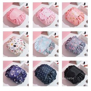 Party Favor Lazy Drawstring Cosmetic Bag Multi-fonction Travel Magic Pouch Portable Wash Makeup Bags T2I52813