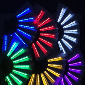 Favor de fiesta LED ventilador luminoso luminoso ventilador plegable club nocturno bar disco ventilador luminoso fiesta etapa rendimiento atmósfera props