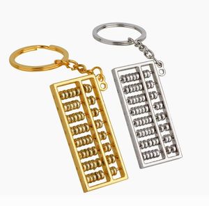 Party Favor Mini Abacus Porte-clés Éléments chinois créatifs 8 rangées de perles rotatives Porte-clés Cadeau SN5985