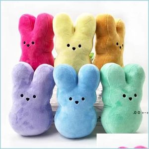 Party Favor New Easter Bunny Toys 15Cm Peluche Enfants Bébé Joyeuses Pâques Lapin Poupées 6 Couleur Drop Delivery 2021 Home Garden Festive Part Dhfuu