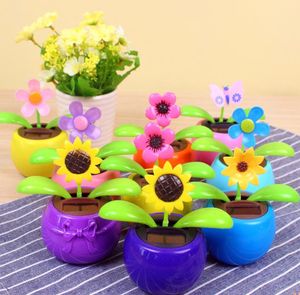 Cadeau de fête coloré solaire alimenté fleur de danse balançant animé danseur jouet voiture décoration voitures Solars fleurs accessoires jouets SN2582