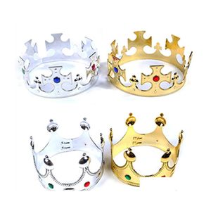 Chapeaux De Fête Couronne Fête D'anniversaire Enfants Habiller En Plastique Chapeau Créatif Prince Princesse Reine Couronnes Impériales Usine Vente Directe Dh4Q2