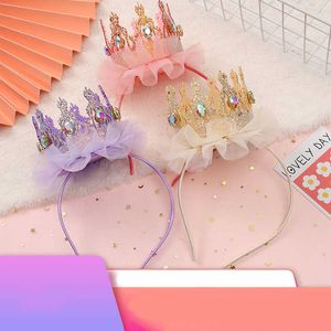 Chapeaux de fête petite princesse gâteau d'anniversaire fête coiffe bandeau couronne décoration joyeux anniversaire fête décor enfant fille bébé douche fournitures W0413