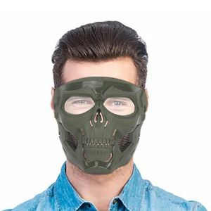 Masques de fête Airsoft Face Protection AirSoft Full Face Protection Skull Shield pour protection contre le visage Halloween Squelette Face Protecteur pour 230313