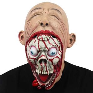 Masques de fête Big Mouth Zombie Devil Halloween Masques Ins Cosplay Effrayant Alien Demon Mask Costume Event Party Festive Supplies Accueil 220926