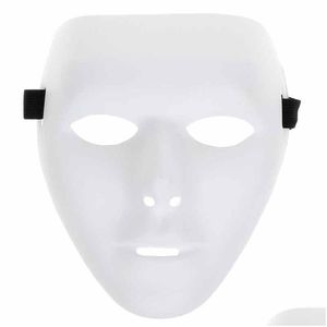 Masques de fête Masque blanc Jabbawockeez Hip Hop Masque blanc Carnaval vénitien Mardi Gras pour Halloween Mascarade Balls Cosplay Costume Dhmhd