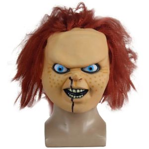 Máscaras de fiesta Máscara de Chucky Juego de niños Disfraz Máscaras Fantasma Máscaras de Chucky Cara de terror Mascarilla de látex Halloween Devil Killer Doll Casco 230824