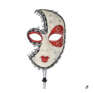 Masques de fête Cmiracle Masque de mascarade vénitien de poche Halloween Carnaval Mask2717743 Drop Livraison Maison Jardin Fournitures de fête Dh1TF