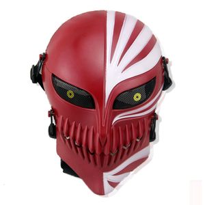 Máscaras de fiesta Muerte Ichigo Kurosaki Bleach Skull Mask Militar Táctico Wargame Paintball Airsoft Halloween Máscara protectora de cara completa 230313