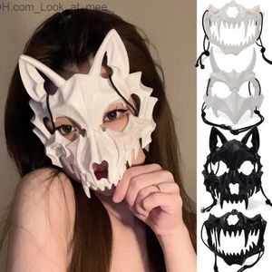 Masques de fête Halloween Cosplay Masque Squelette Animal Demi-Masque pour Hommes Femmes Anime Dragon Dieu Squelette Demi-Masques Halloween Party Props Q231007