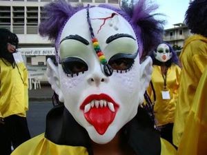 Masques de fête Halloween Horror Evil Demon Latex Masque Cosplay Costume Props Effrayant Drôle Bouffon 230411