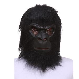 Máscaras de fiesta Máscara de gorila de látex de Halloween Cara completa para adultos Máscara de animal divertida Mono Fiesta de Halloween Accesorios de cosplay 220915