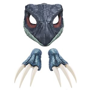 Masques de fête Masque de dinosaure Jurassic Therizinosaurus avec mâchoire d'ouverture 10 en griffes Texture réaliste Nez Yeux Sangle sécurisée 230411