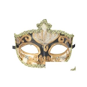 Masques de fête Dentelle Garniture Festive Halloween Mascarade Masque Vintage Italie Venise Princesse Usine Directe En Gros 230327 Drop Livraison Dhlvd