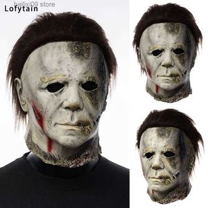Masques de fête Lofytain 2021 Halloween tue Michael Myers masque Cosplay horreur sanglant démon tueur Latex casque fête carnaval méfait accessoires T231012