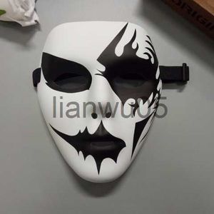 Máscaras de fiesta Máscara de cosplay para hombre y mujer cabeza de calavera fantasma pintada a mano DIY payaso horror vibrato accesorios de maquillaje de miedo máscara x0802