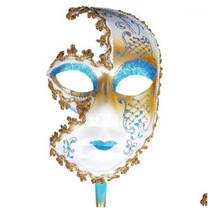 Máscaras de fiesta Hombres y mujeres Máscara de Halloween Media cara Venecia Carnaval Suministros Decoraciones de disfraces Cosplay Props1 Entrega de gotas Inicio G Dhbiv