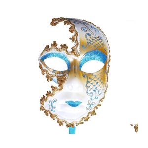 Party Masks Men and Women Mask Halloween Mask Face Venise Carnival Supplies Masquerade Decorations Cosplay PropS1 Drop Livrot Home Dhdqz