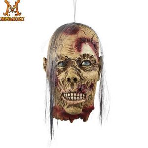 Masques de fête Molezu Halloween cheveux blancs Banshee Halloween tête décorations d'horreur tête décapitée maison hantée décor d'évasion accessoires suspendus 220926