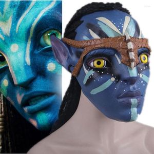 Masques de fête film Avatar Na'vi Neytiri Cosplay Latex masque unisexe Costumes d'halloween accessoires de casque de la plus haute qualité
