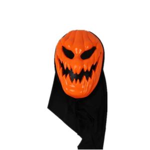Party Masks New Wholesale Halloween Skills Props Full Face Gear Gear Orange Pumpkin Skull Grimes Playing Horror Mask Dégradation Q240508