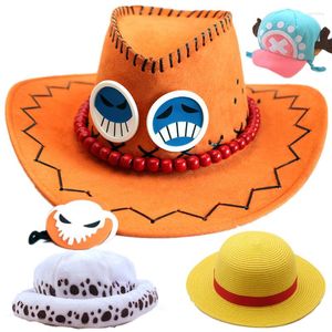 Masques de fête ONE PIECE Portgas D Ace Monkey Luffy Tony Chopper Trafalgar Law Chapeau Cosplay Adulte Unisexe Cap Cartoon Costume Accessoires