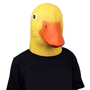 Masques de fête Yellow Duck Quacker Latex Masque Animal Cosplay