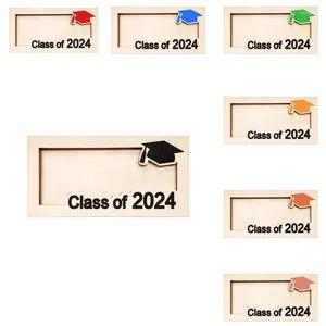 Party Supplies 2024 Personnalisation de graduation Porte-cadeaux Classe de cartes de trésorerie en bois personnalisé Classe de