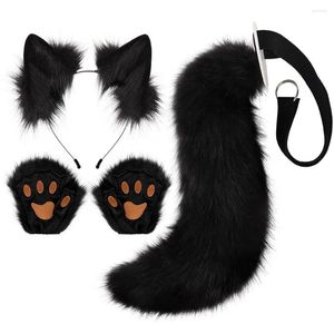 Party Supplies 3 PCS / Set Halloween Orees Tail Set Migne Paws Gloves Cosplay Anime Role Play Matchmade Plan