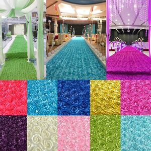 Fournitures de fête arrivée mode mariage centres de table faveurs 3D Rose pétale tapis allée coureur pour la décoration 14 couleurs 66Ft