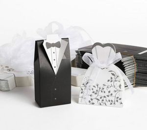 Suministros para fiestas Hermosa caja de novia y novio de boda Cajas de dulces de favor romántico RH3763