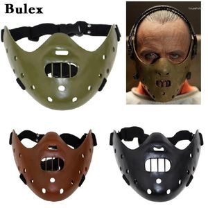 Suministros de fiesta Bulex Horror El silencio de los corderos Hannibal Lecter Máscara de resina de media cara aterradora para accesorios de disfraces de Halloween