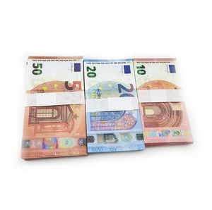 Fournitures de fête Faux billets de banque 10 20 50 100 200 500 Euros, accessoires de barre de jouets réalistes, monnaie de film, copie de Faux-billets