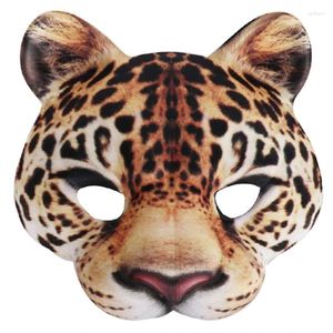 Party Supplies Leopard Mask Halloween Half Face Cosplay Cosplay Carniva Dress Up Women for Masquerad