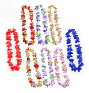 Fourniture de fête Silk Hawaiian Flower Lei Garland Hawaii Wreath Cheerleading Products Hawaii Collier XB15148177