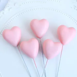 Fournitures de fête Valentin Cake Toppers Pink Heart Shape Love Balloon Decorations Valentine Bear Wedding Girls Anniversaire