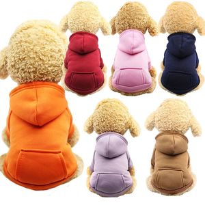 DHL Stock Ropa para perros Ropa para perros pequeños Ropa cálida para perros Abrigo Traje de cachorro Mascota para sudaderas con capucha grandes Chihuahua FY3690 C0417