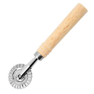 Outils de pâtisserie, roue de coupe-pâtisserie cannelée, manche en bois, pince à raviolis, fabricant de tampons pour la maison et la cuisine, outil de cuisson 0909