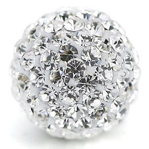 Pave tchèque cristal Disco boule argile perles fit Shamballa bijoux bracelet à bricoler soi-même collier 100 pièces 10mm blanc Clear2990