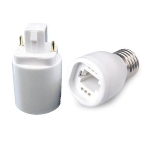 Convertisseur de support de lampe PBT G24Q G24 à E27 pour ampoule halogène CFL LED, adaptateur de lampe E27-G24 LL